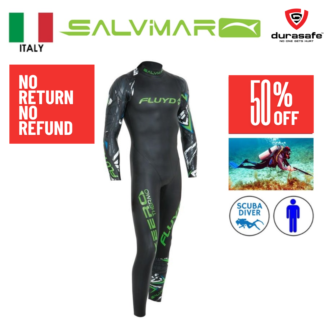 SALVIMAR Zeero Thermo Men One Piece Wetsuit Black 1.5mm, Size S-XL