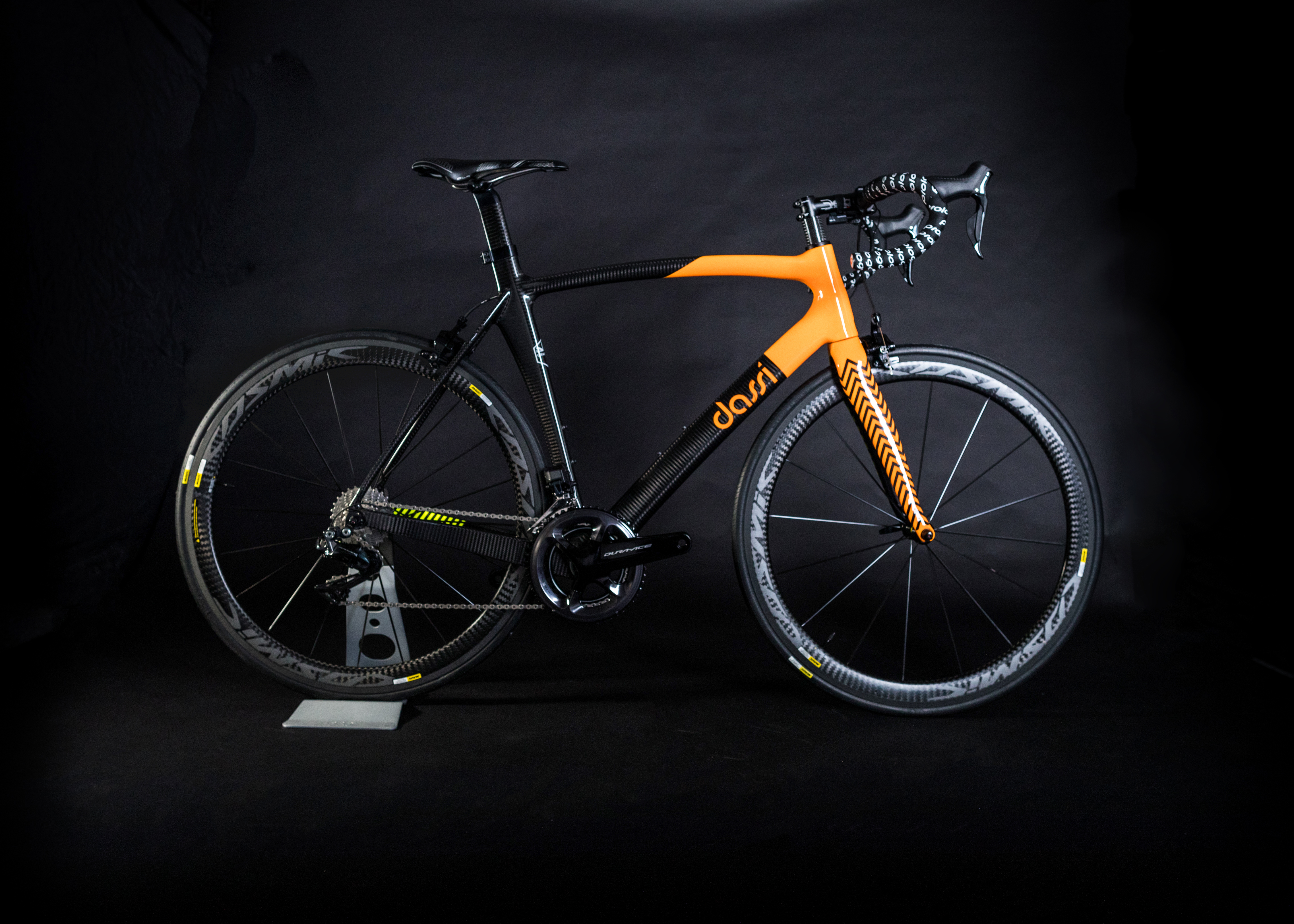 black orange bike