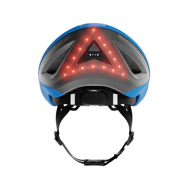 Lumos Kickstart Bicycle Helmet With Integrated Lights BLUE Durasport