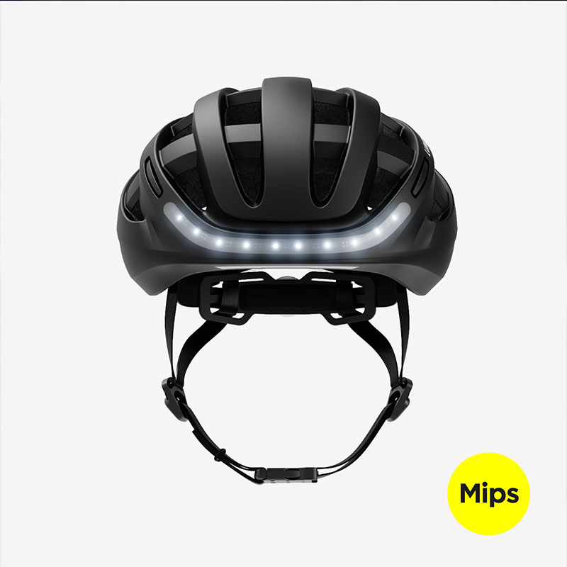 Lumos Kickstart MIPS Bicycle Helmet M L with Integrated Lights Black Durasport